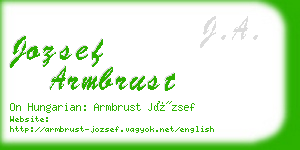 jozsef armbrust business card